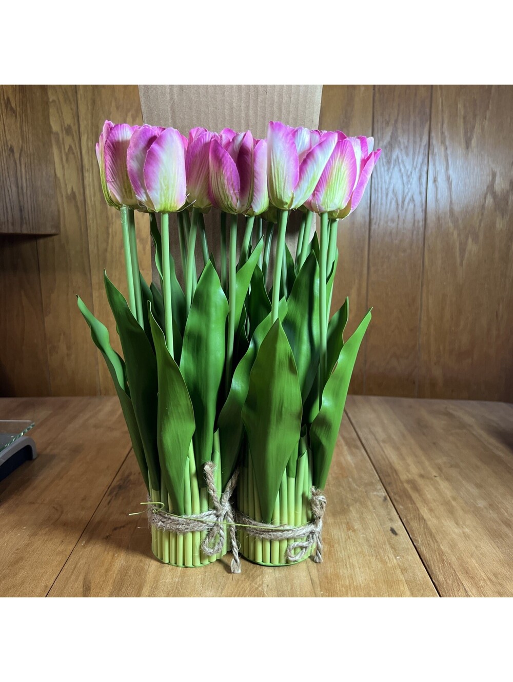 14.5" Tulip Bundle in Pink By Valerie Parr Hill, Set Of 2 New